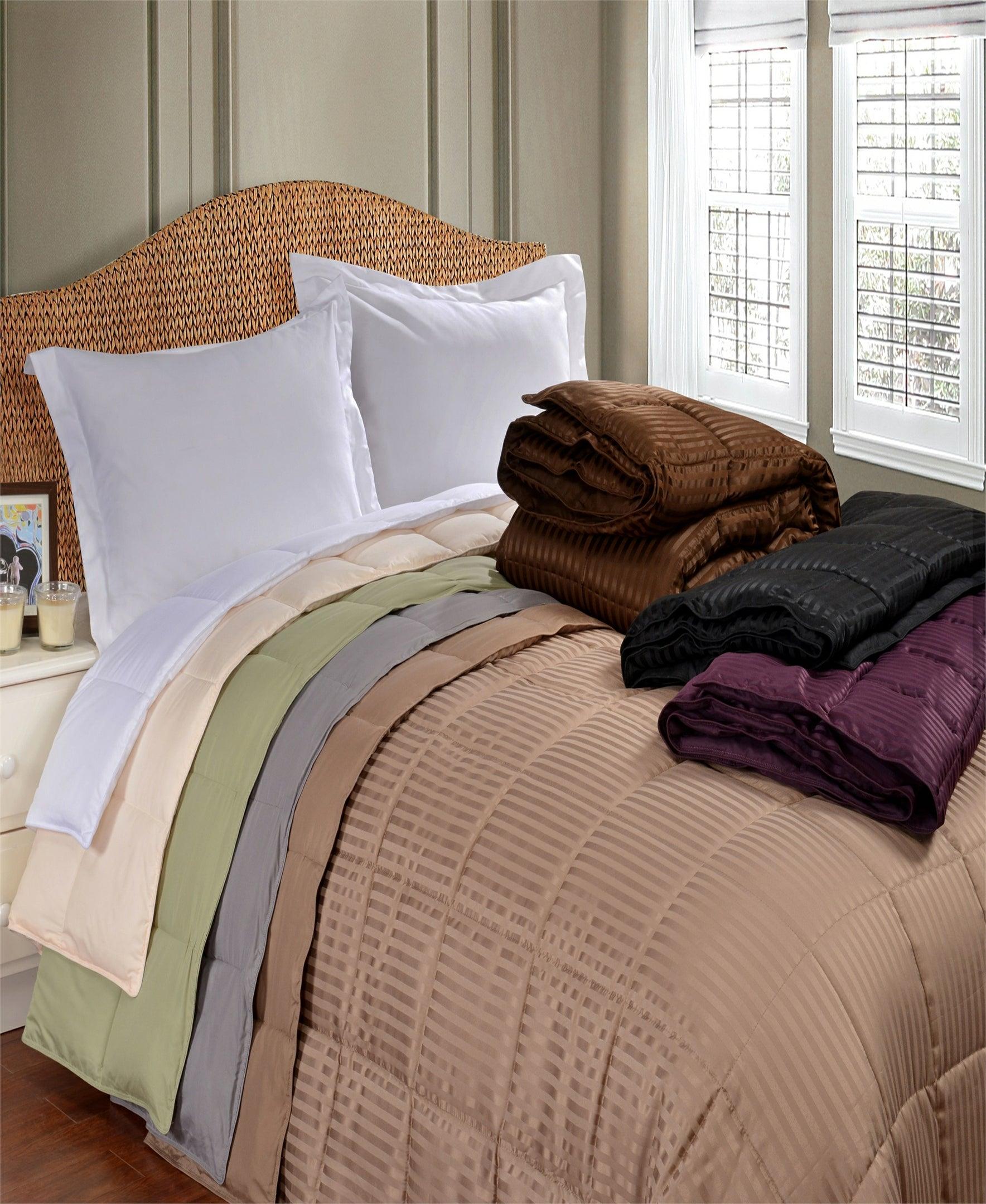 Superior Reversible All Season Down Alternative Solid Bed Blanket