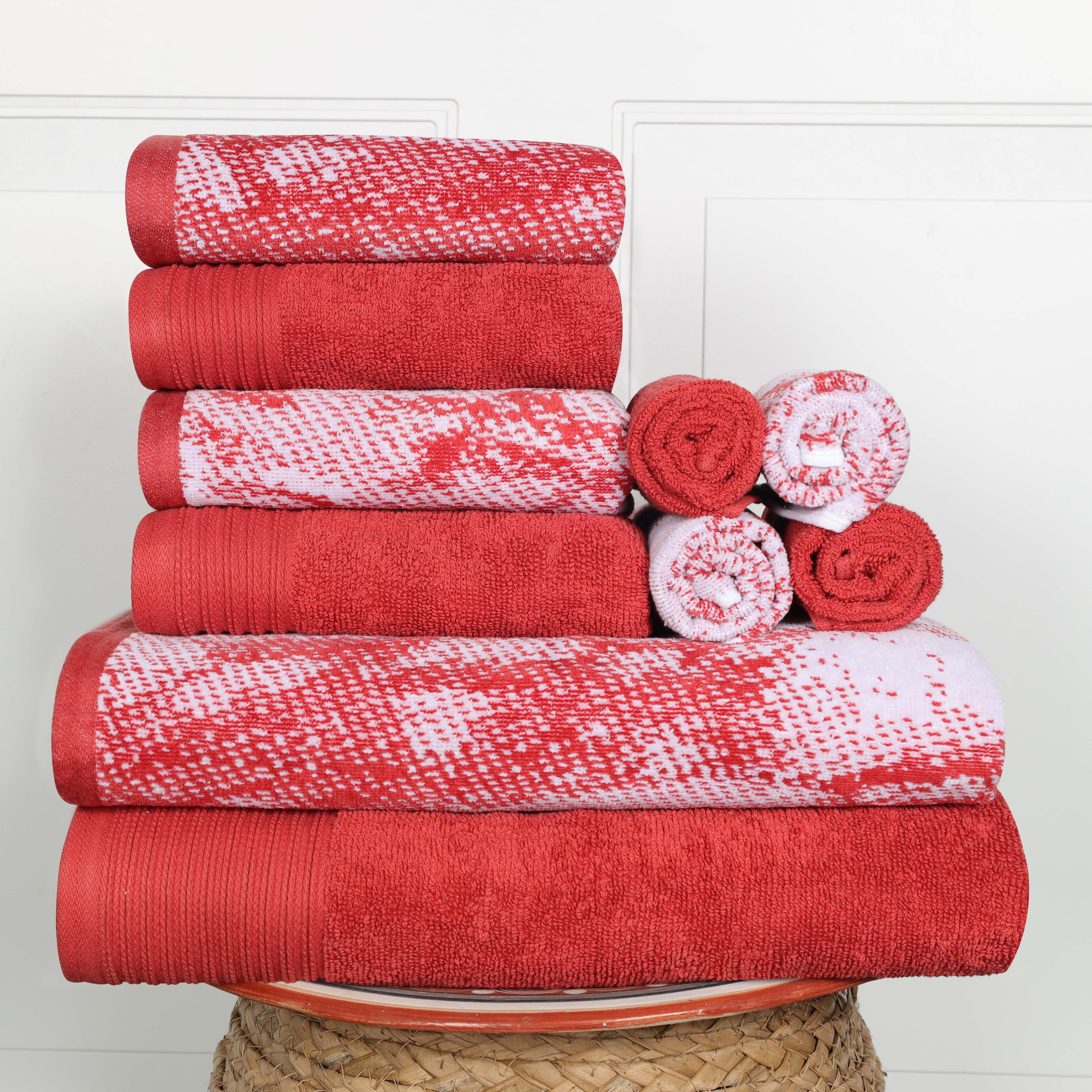 Superior Cotton Marble and Solid 10 Piece Assorted Bathroom Towel Set