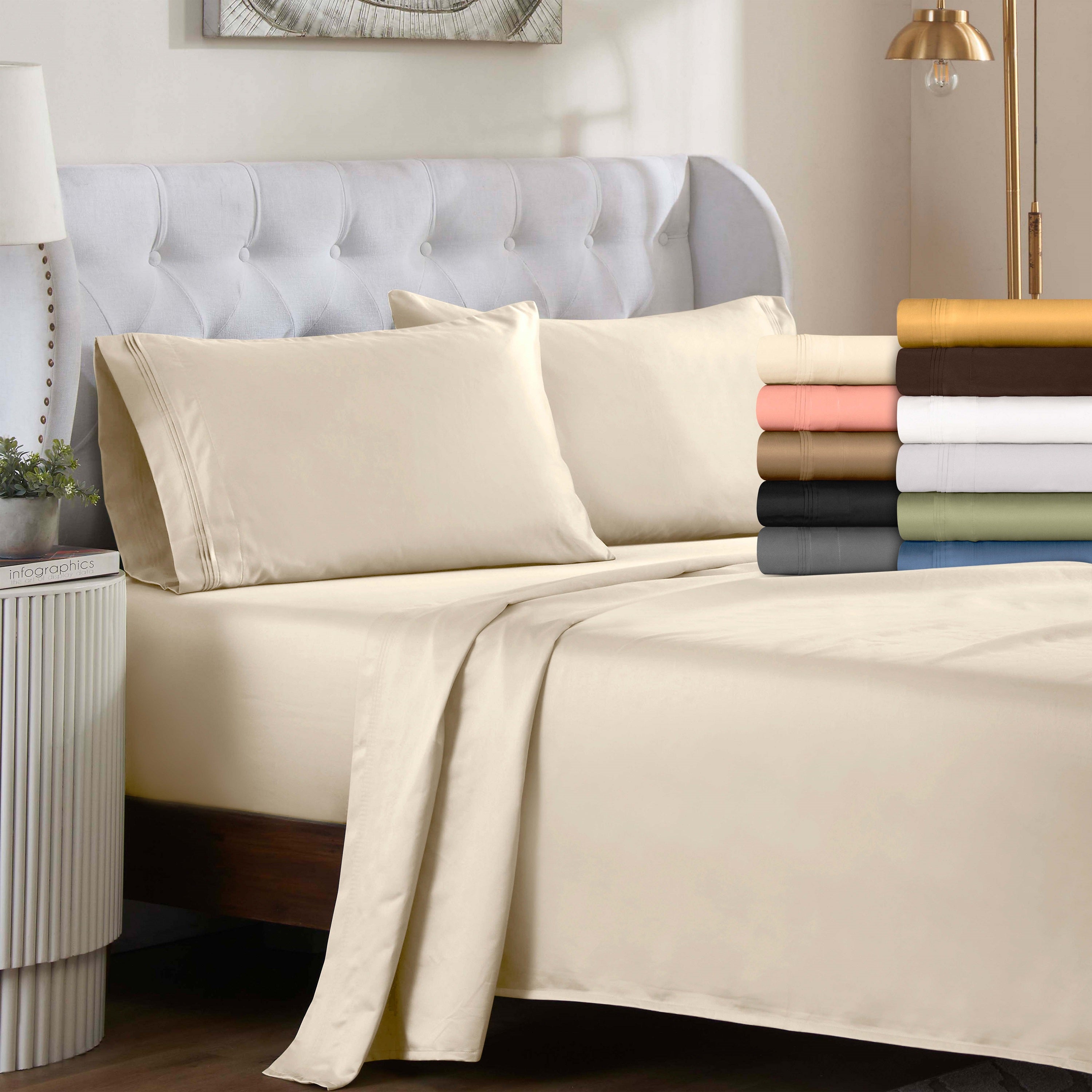 Superior Egyptian Cotton 1500 Thread Count Eco-Friendly Solid