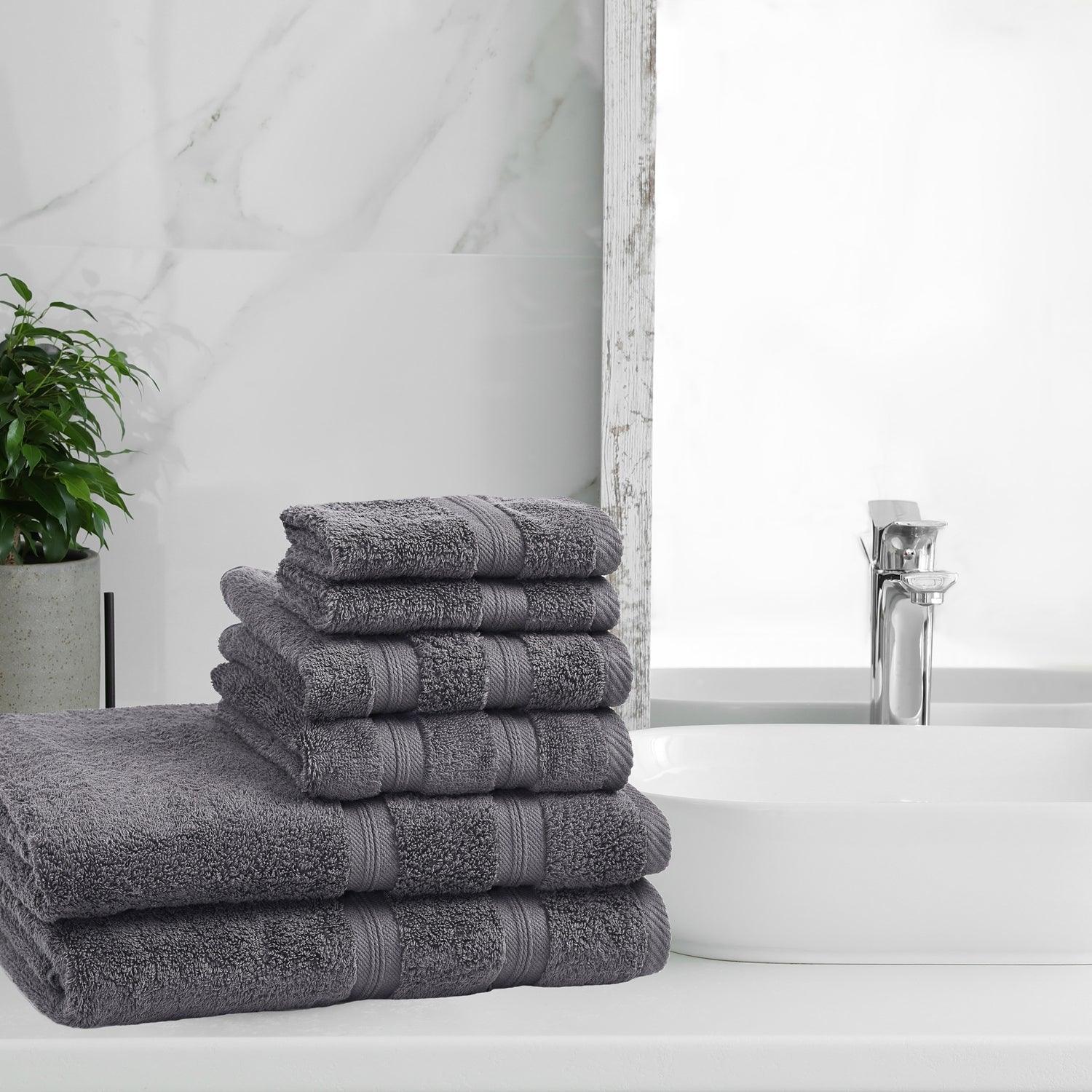 Grey bathroom towel online set