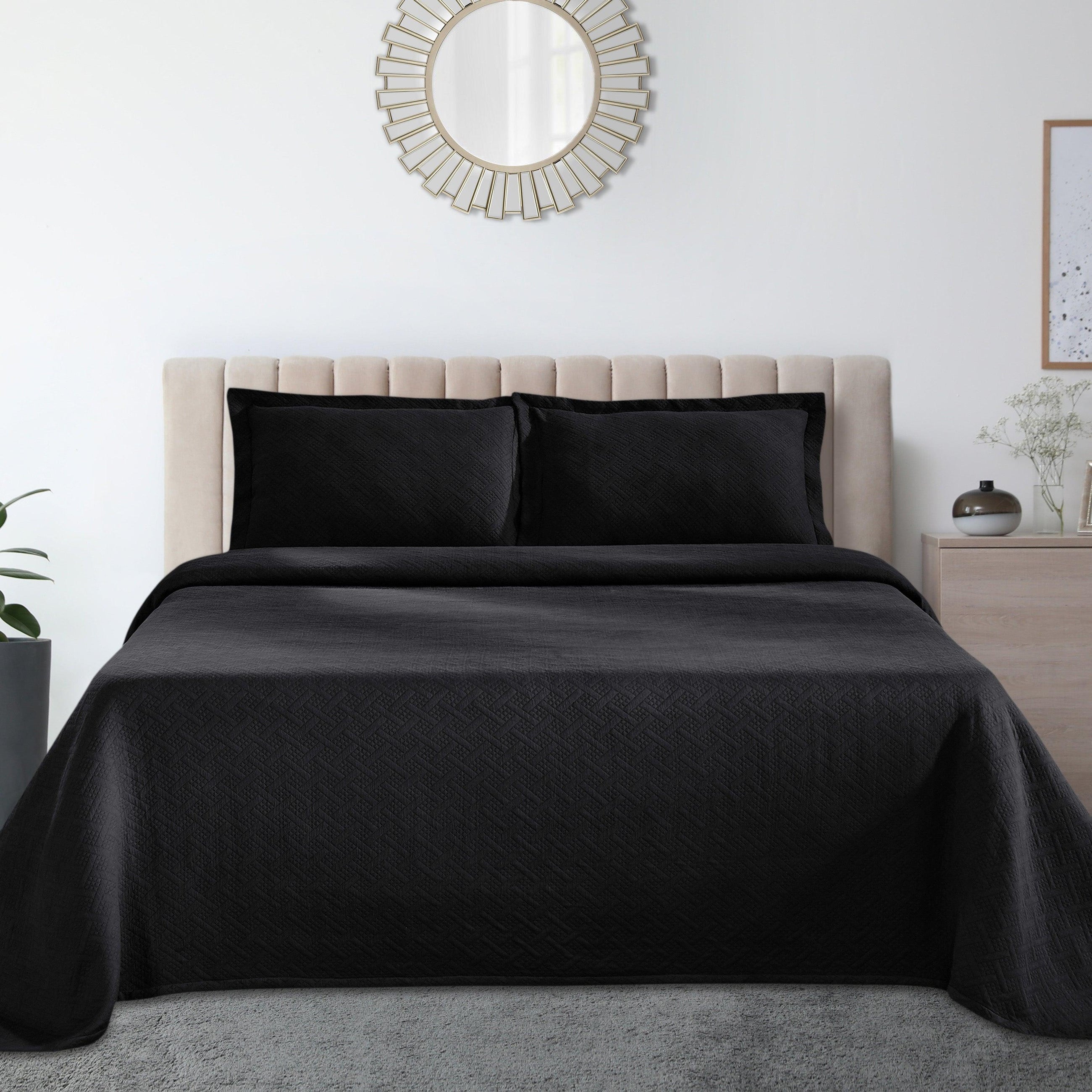Utopia Bedding Twin XL Sheet Set (Quatrefoil Grey) - 1 Fitted Sheet, 1 Flat