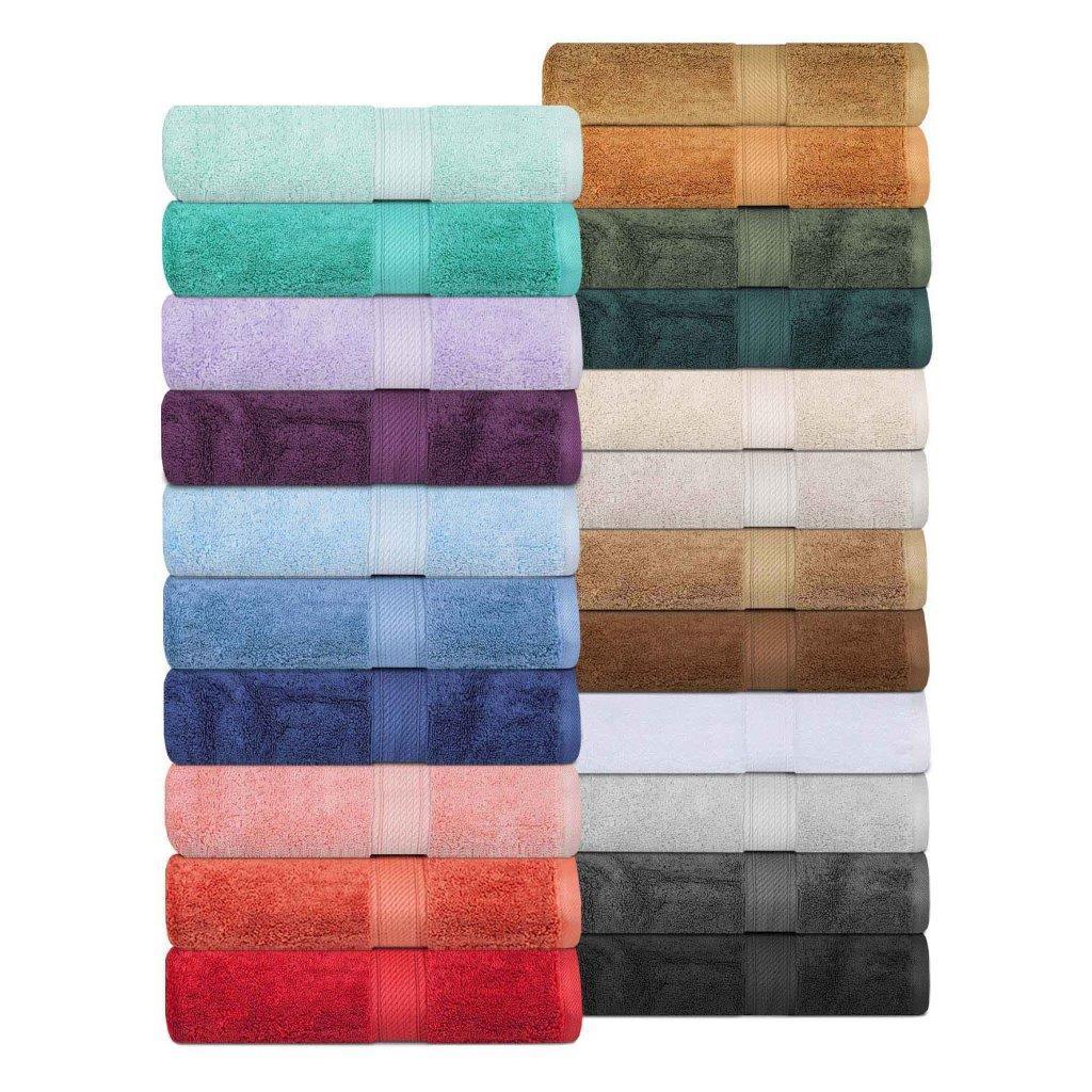 Egyptian Cotton Pile 8 Piece Ultra Plush Solid Towel Set - Towel Set by Superior - Superior 