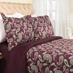 100% Cotton Flannel Paisley Luxury Duvet Cover Set - Duvet Cover Set by Superior