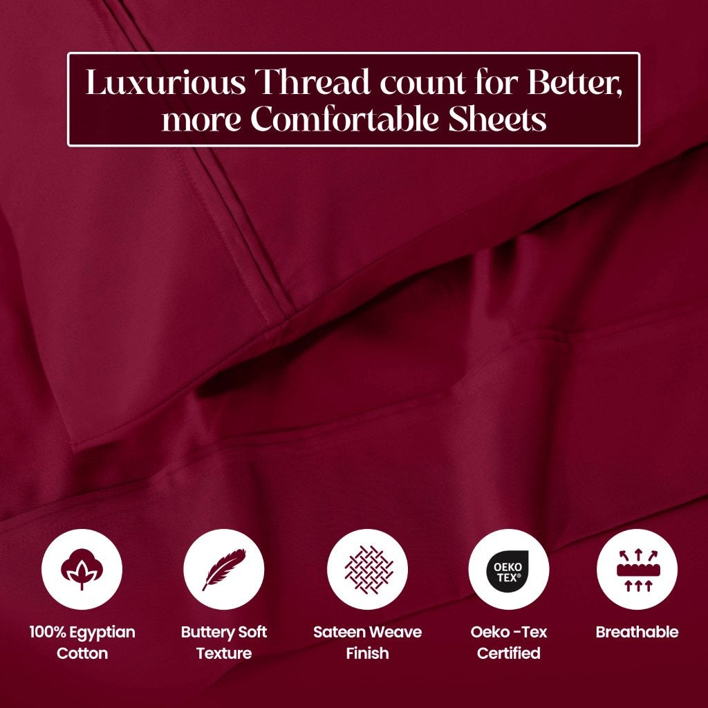 1200 Thread Count Egyptian Cotton 2 Piece Pillowcase Set - Pillowcases by Superior