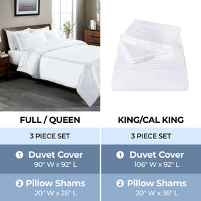 1200 Thread Count Egyptian Cotton Embroidered Duvet Cover Set - Duvet Cover Set by Superior