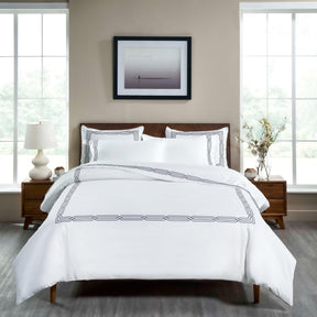 1200 Thread Count Egyptian Cotton Embroidered Duvet Cover Set - Duvet Cover Set by Superior