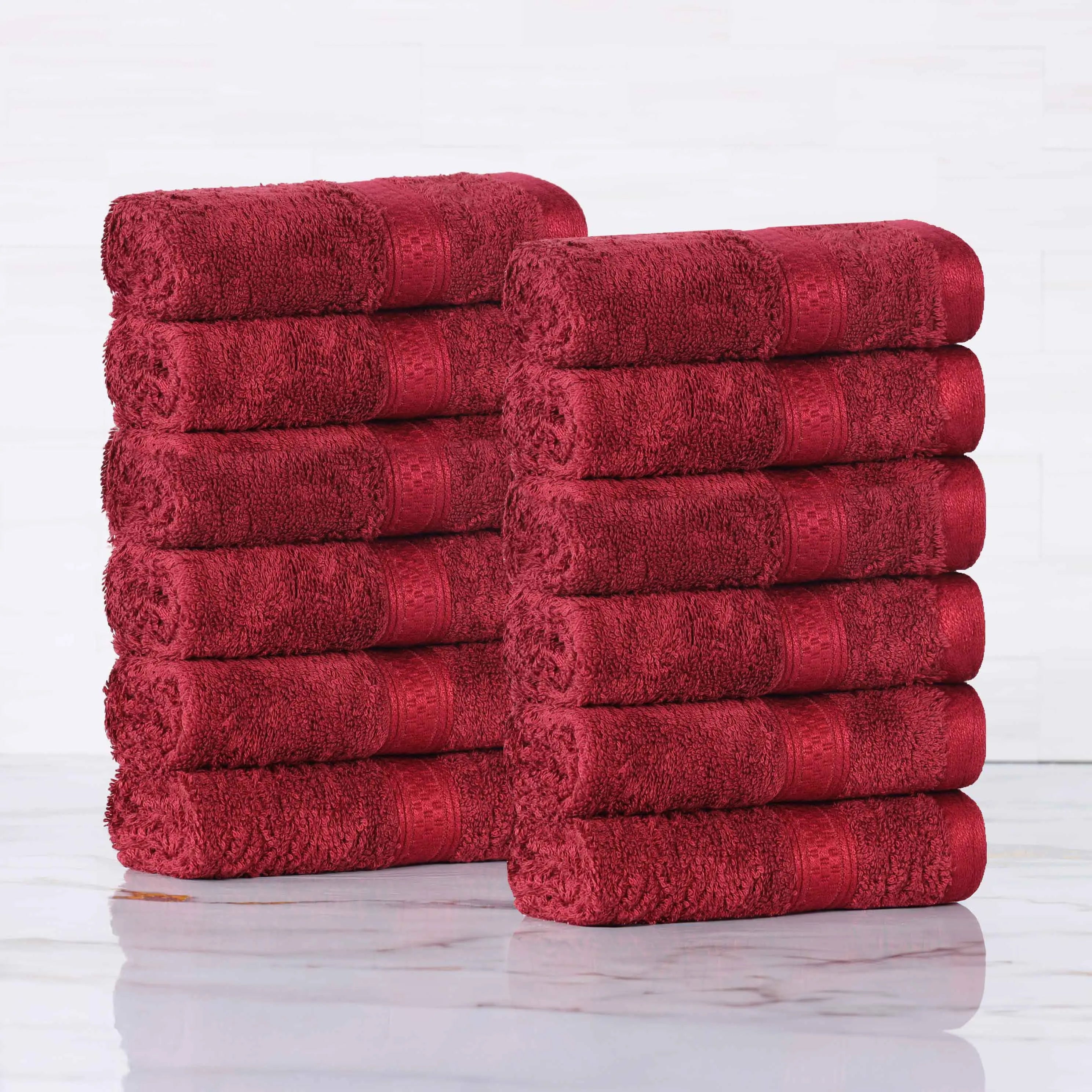 Rayon from Bamboo Ultra-Plush Assorted 12 Piece Face Towel Set