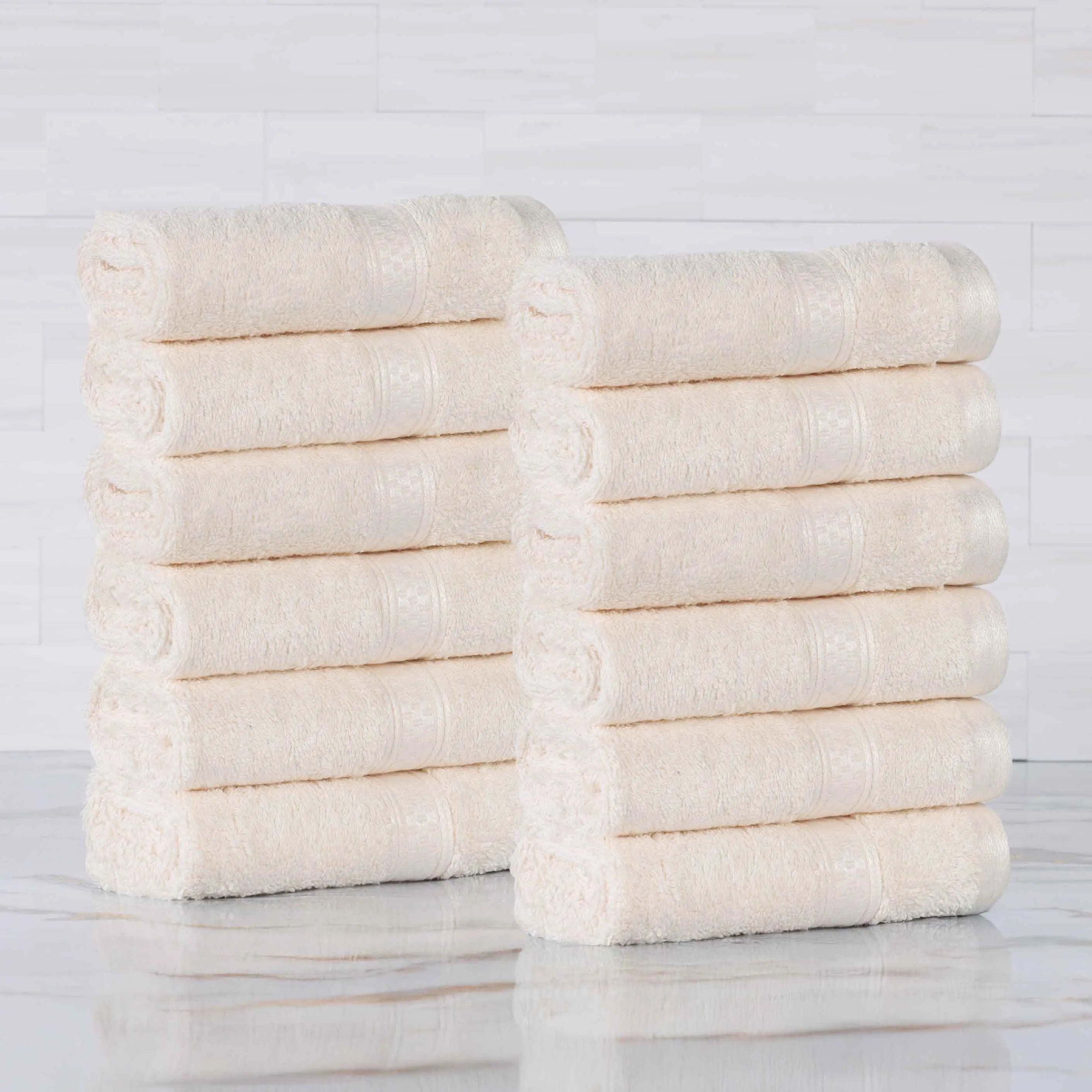 Rayon from Bamboo Ultra-Plush Assorted 12 Piece Face Towel Set