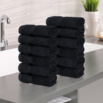 Zero Twist Cotton Ultra-Soft Absorbent Face Towel Washcloth Set of 12 - Face Towel by Superior