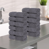 Zero Twist Cotton Ultra-Soft Absorbent Face Towel Washcloth Set of 12 - Face Towel by Superior