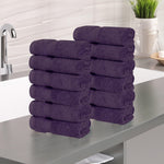 Zero Twist Cotton Ultra-Soft Absorbent Face Towel Washcloth Set of 12 - Face Towel by Superior