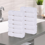 Zero Twist Cotton Ultra-Soft Absorbent Face Towel Washcloth Set of 12 - Face Towel by Superior