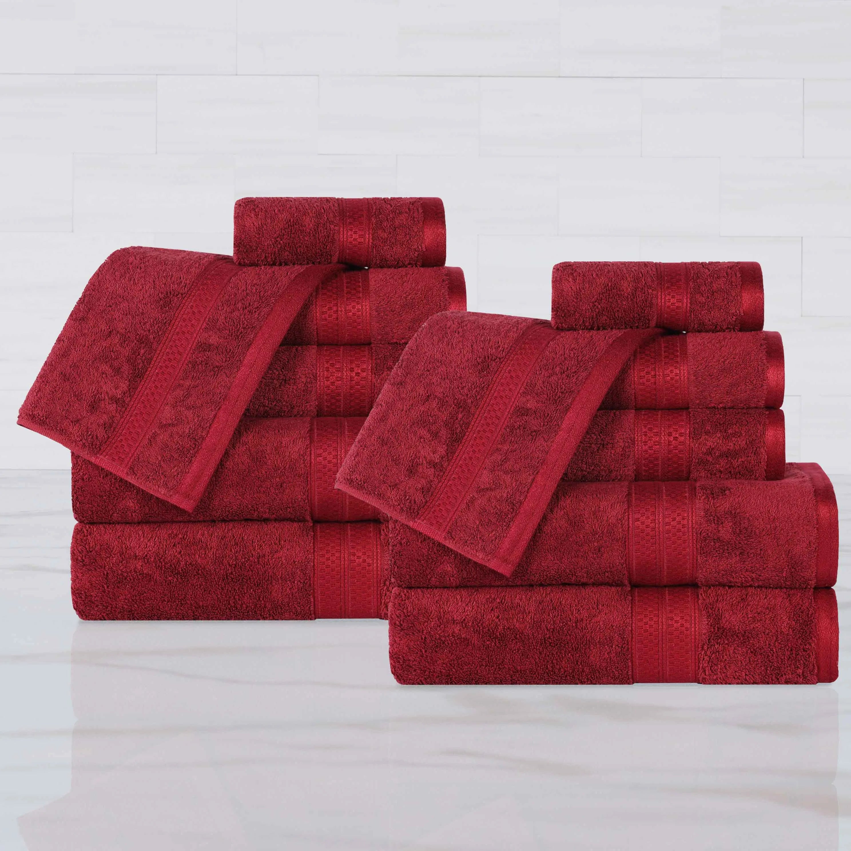 Ultra-Soft Rayon from Bamboo Cotton Blend Bath and Face Towel Set