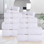 Zero Twist Cotton Ultra-Soft Absorbent Assorted 12 Piece Towel Set - Towel Set by Superior