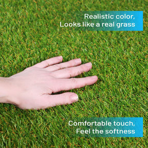 Artificial Grass Area Rug Lawn Turf Indoor Outdoor Rugs, Set of 6 - Green