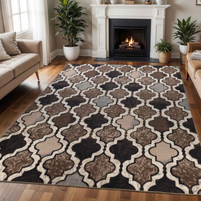 Viking Contemporary Geometric Trellis Indoor Area Rug or Runner