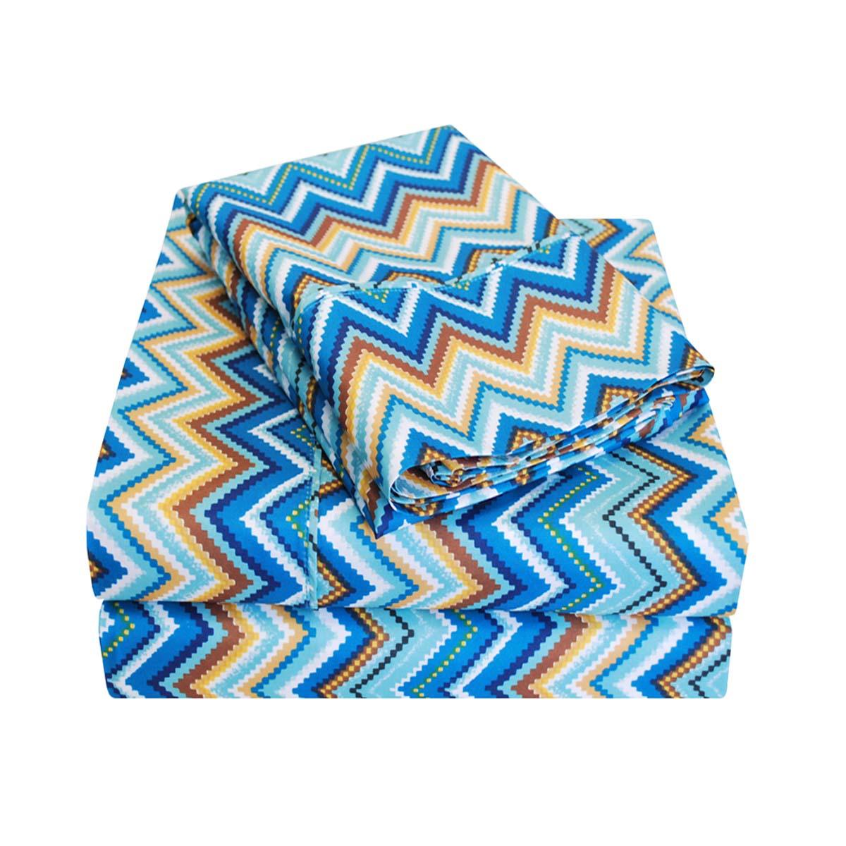 1800 Series Wrinkle Resistant Zigzag Sheet Set - by Superior