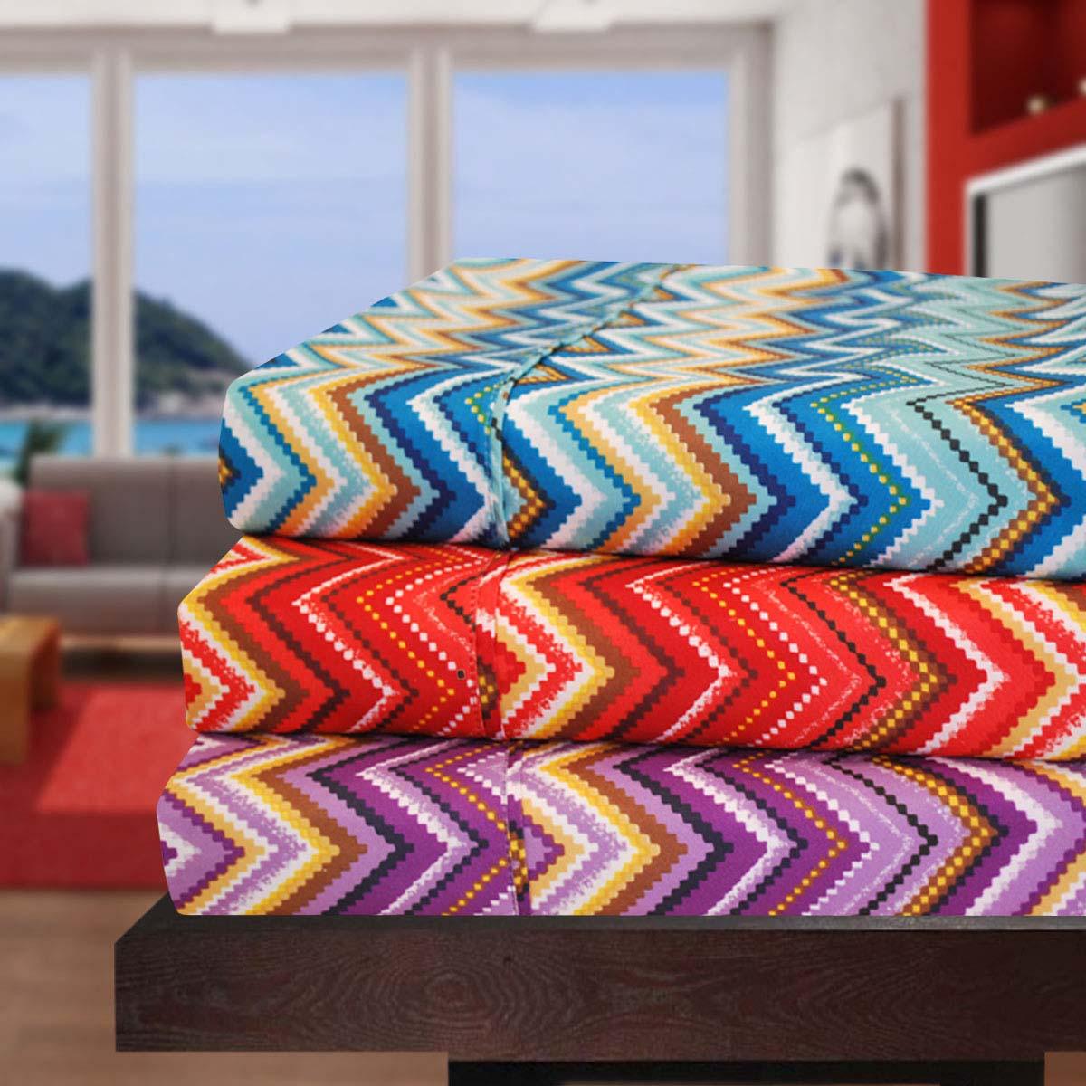 1800 Series Wrinkle Resistant Zigzag Sheet Set - by Superior