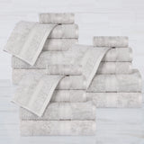 Rayon from Bamboo Cotton Blend Luxury Assorted 18 Piece Towel Set