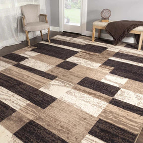 Rockwood Patchwork Non-Slip Indoor Washable Area Rug - Rugs by Superior - Superior 
