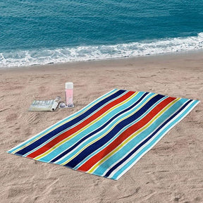 Oceana Stripe Oversized Cotton 2 Piece Beach Towel Set - Beach Towel by Superior - Superior 