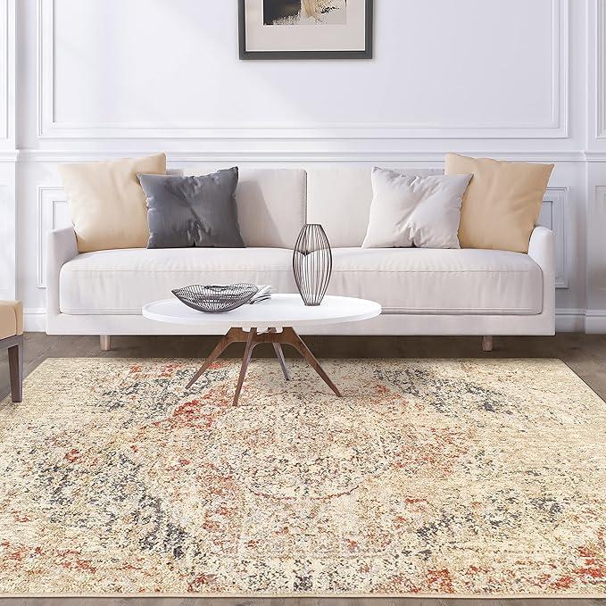 Heavily Distressed Oriental Medallion Area Rug - by Superior - Superior 