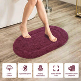 Cotton Non Slip Oval 2 Piece Bath Rug Set - Bath Rugs by Superior