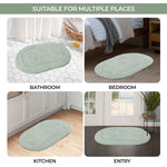 Cotton Non Slip Oval 2 Piece Bath Rug Set - Bath Rugs by Superior