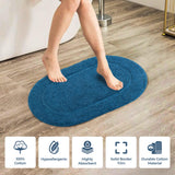 Cotton Non Slip Oval 2 Piece Bath Rug Set - Bath Rugs by Superior