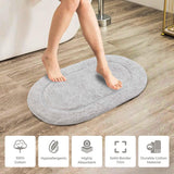 Cotton Non Slip Oval 2 Piece Bath Rug Set - Bath Rugs by Superior