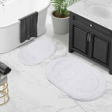 Cotton Non Slip Oval 2 Piece Bath Rug Set - Bath Rugs by Superior