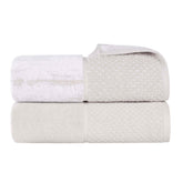 Lodie Cotton Jacquard Solid and Two-Toned Bath Sheet Set of 2 - Bath Sheet by Superior - Superior 