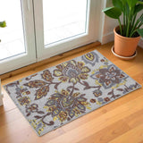 Jezabel Floral Non-Slip Washable Indoor Area Rug or Runner