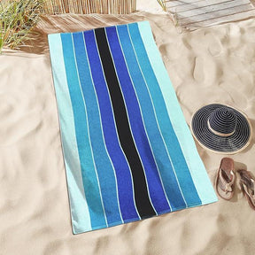 Pacific Stripe Cotton Oversized 4 Piece Beach Towel Set - Beach Towel by Superior - Superior 