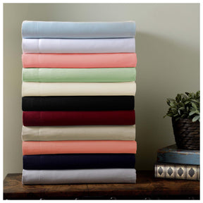 300 Thread Count Cotton Wrinkle Resistant Deep Pocket Solid Sheet Set - by Superior