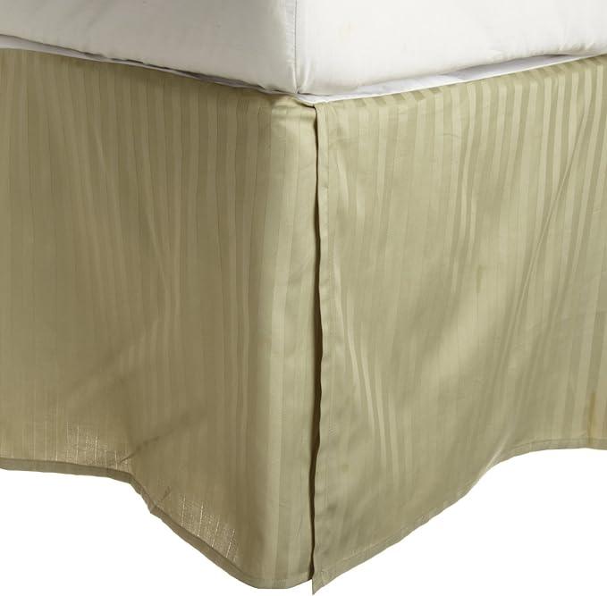 300 Thread Count Egyptian Cotton 15" Drop Striped Bed Skirt - by Superior