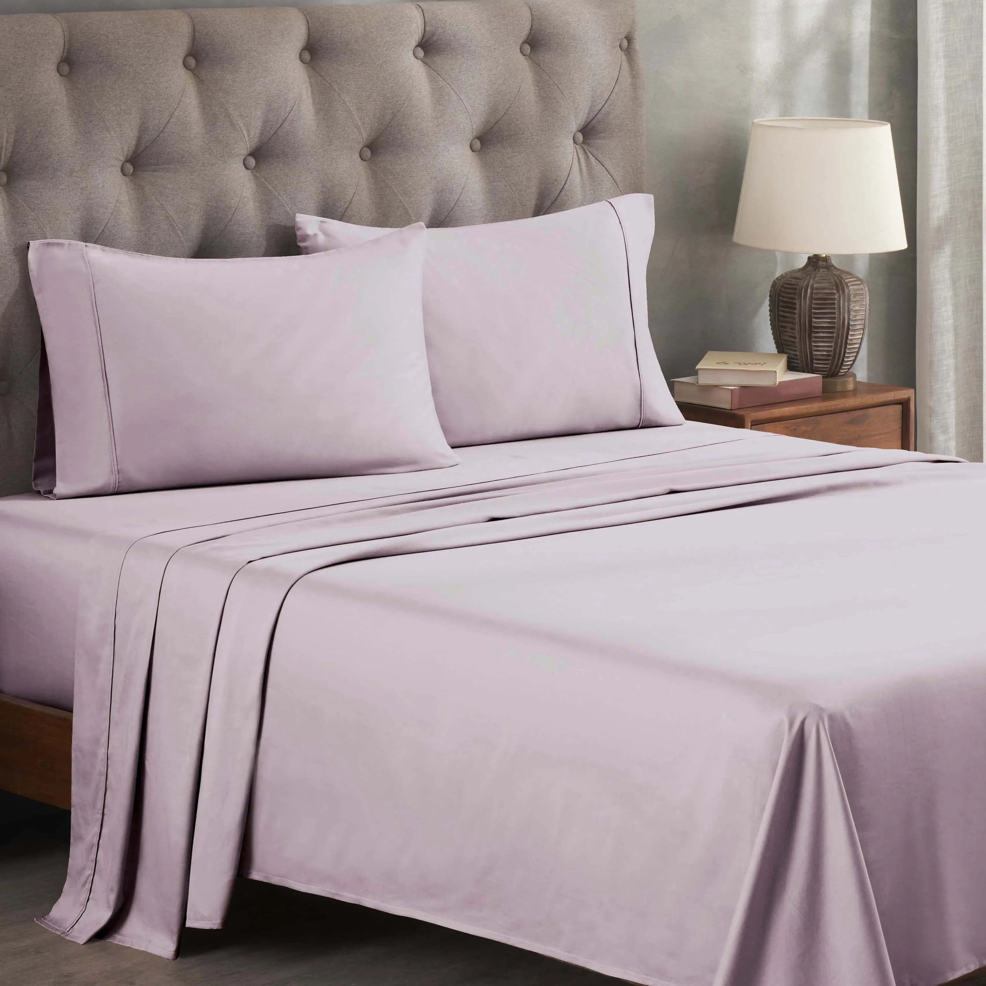 Egyptian Cotton 300 Thread Count Solid Deep Pocket Bed Sheet Set