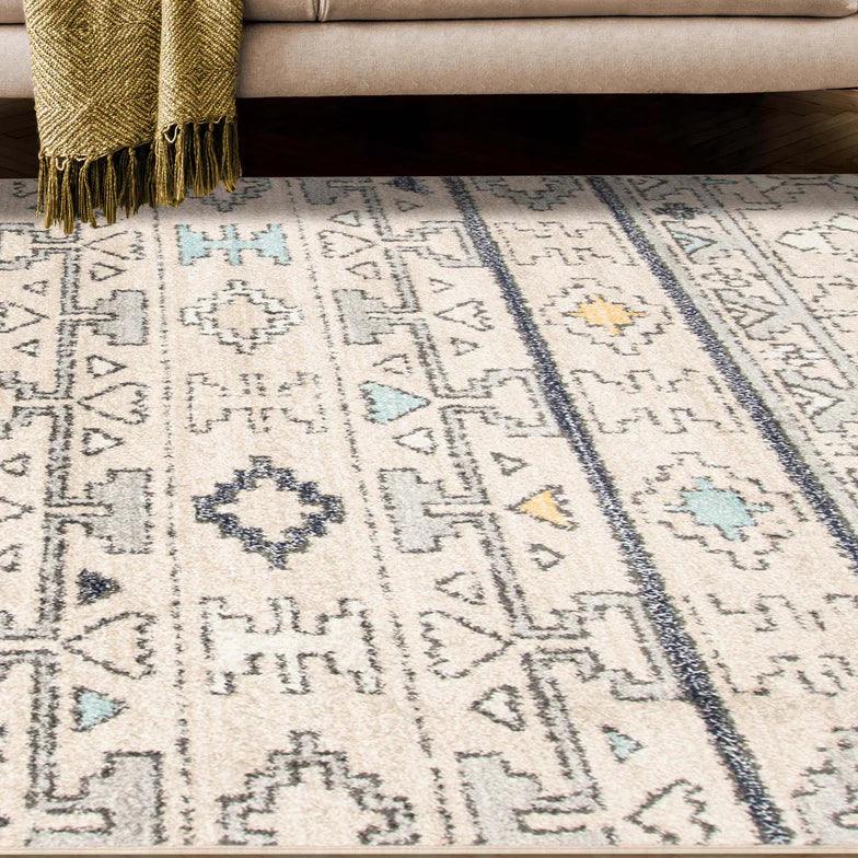 Hardyn Southwestern Tribal Area Rug - Ivory