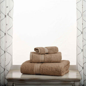 Egyptian Cotton Pile Heavyweight 3 Piece Towel Set - Latte