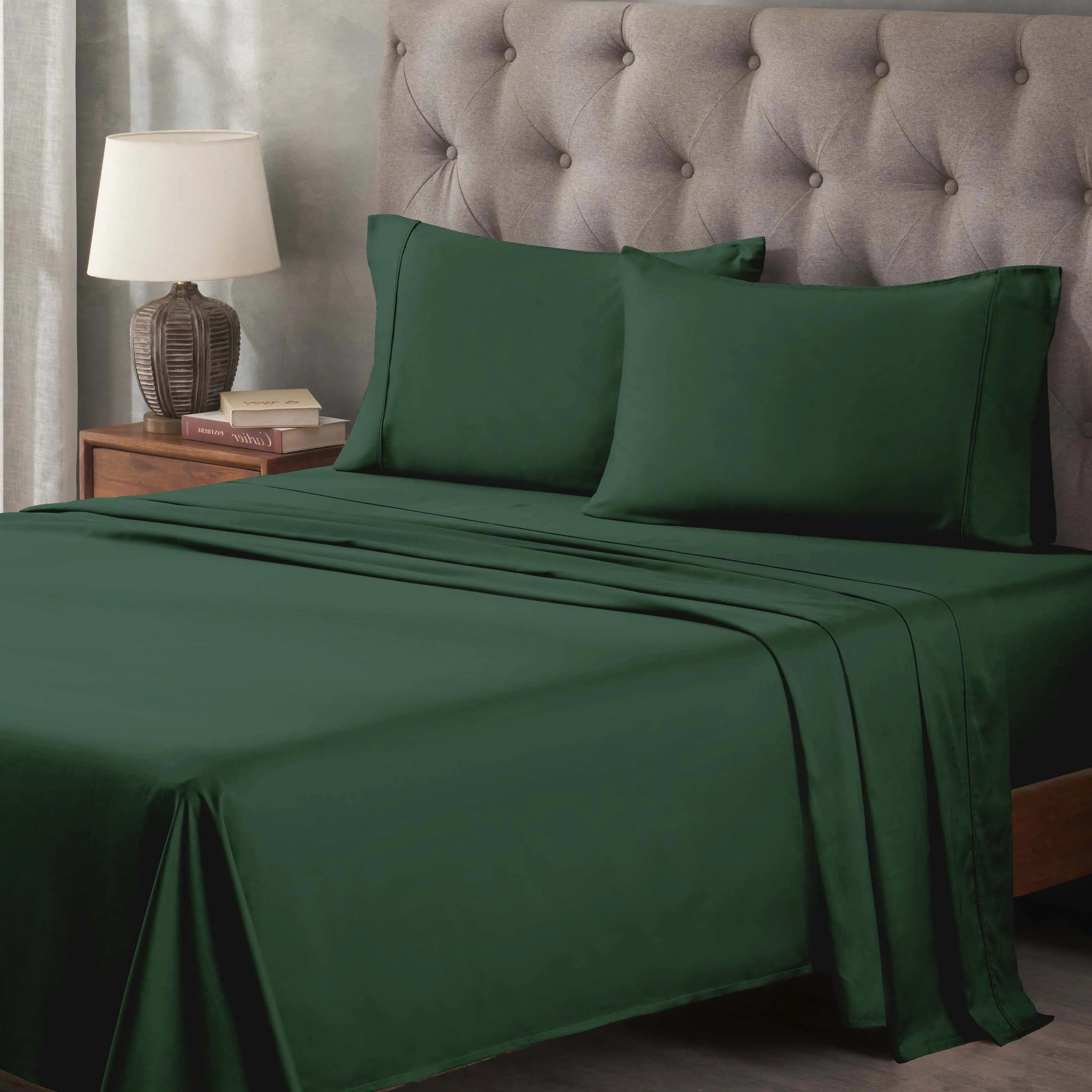 Egyptian Cotton 400 Thread Count Solid Deep Pocket Bed Sheet Set