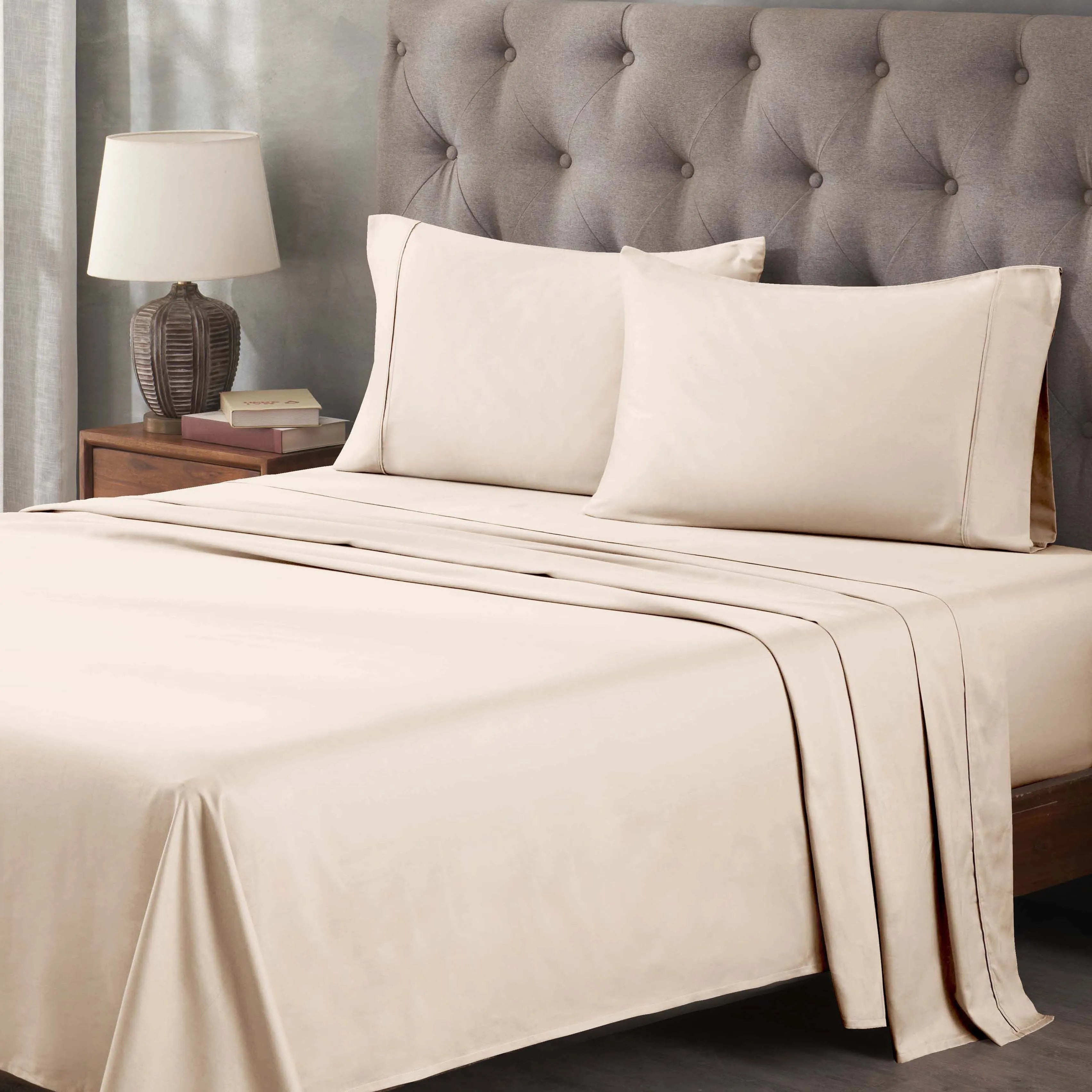 Egyptian Cotton 400 Thread Count Solid Deep Pocket Bed Sheet Set