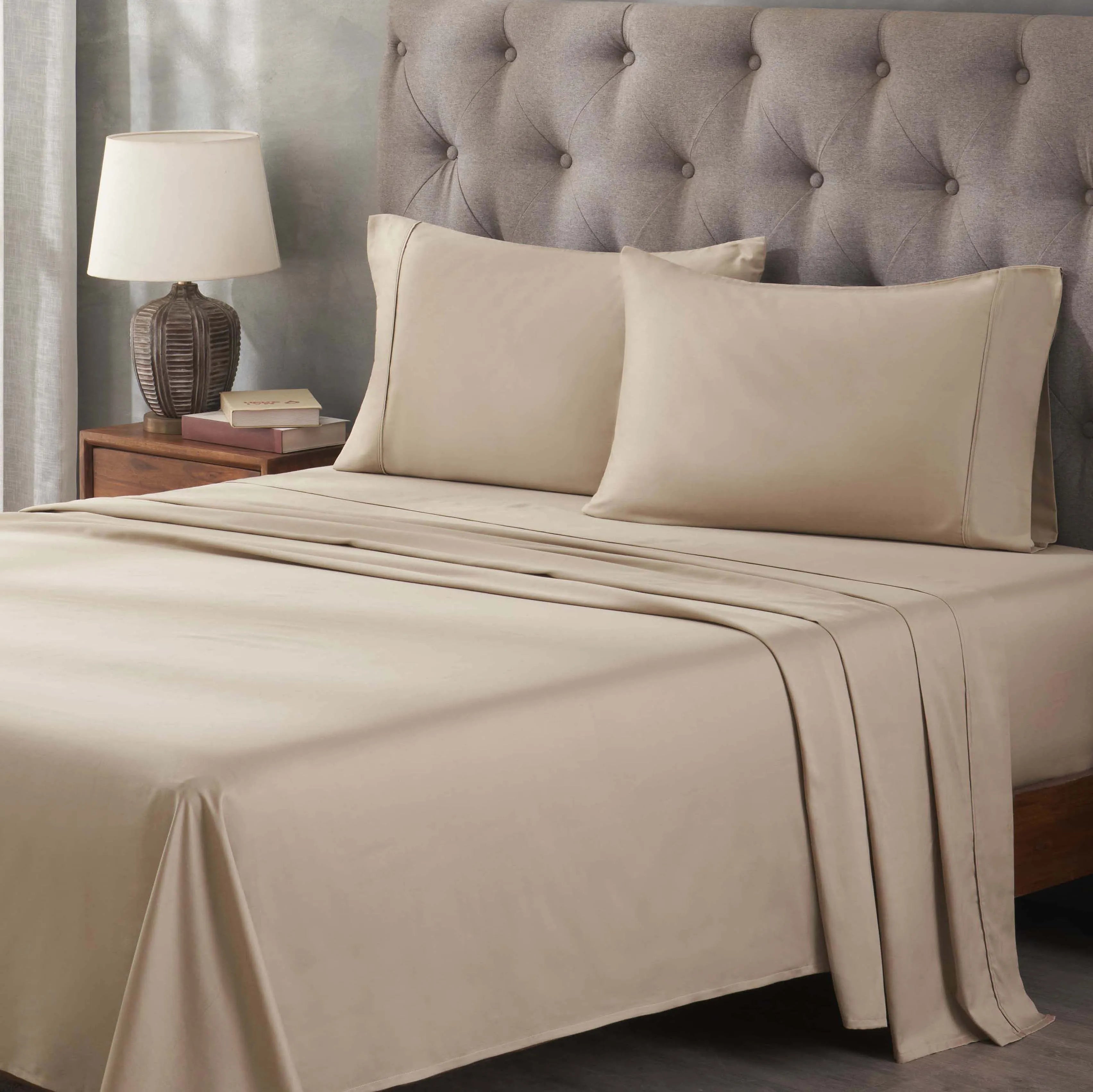 Egyptian Cotton 400 Thread Count Solid Deep Pocket Bed Sheet Set