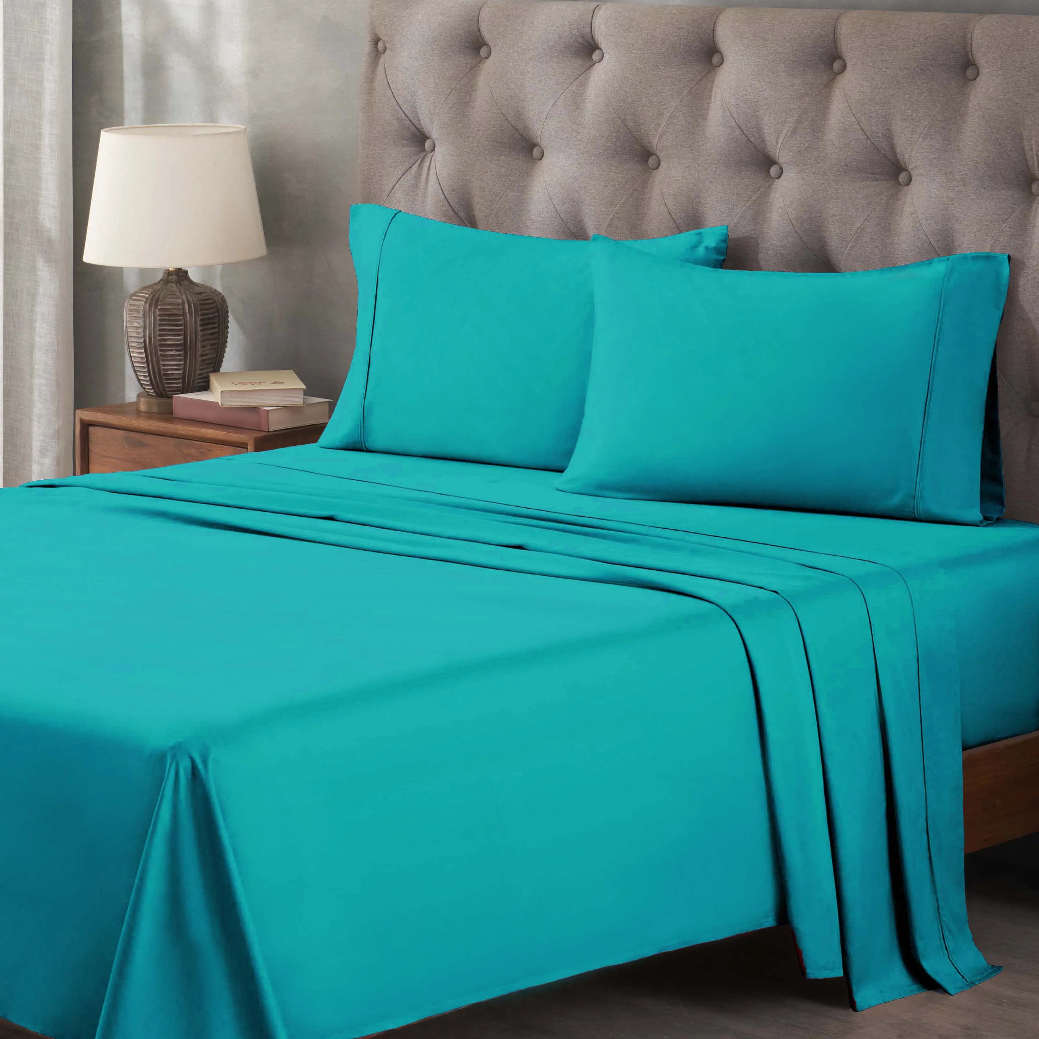 Egyptian Cotton 400 Thread Count Solid Deep Pocket Bed Sheet Set