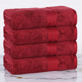 Ultra-Soft Rayon from Bamboo Cotton Blend 4 Piece Bath Towel Set