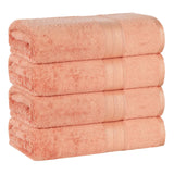 Ultra-Soft Rayon from Bamboo Cotton Blend 4 Piece Bath Towel Set