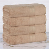 Ultra-Soft Rayon from Bamboo Cotton Blend 4 Piece Bath Towel Set