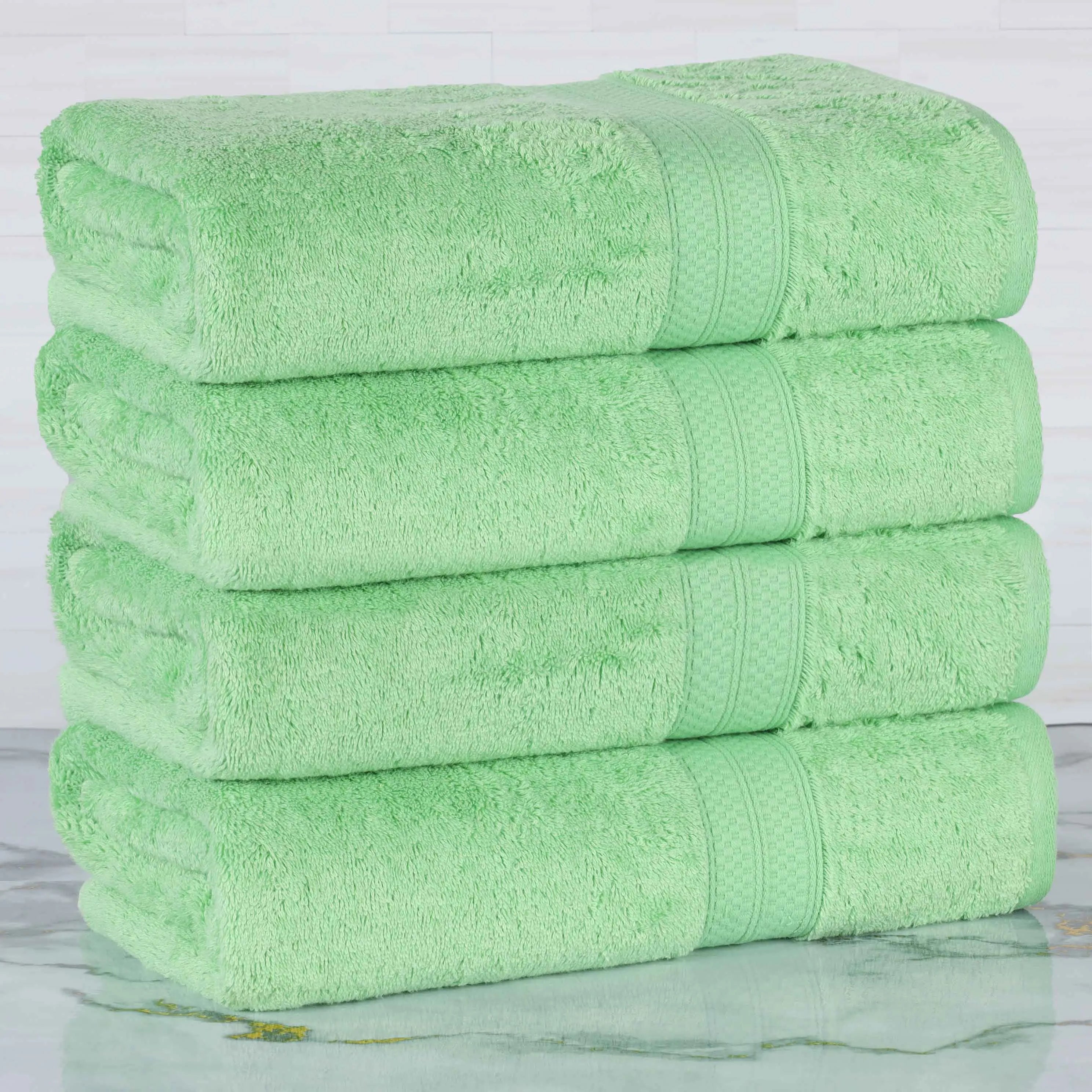 Ultra-Soft Rayon from Bamboo Cotton Blend 4 Piece Bath Towel Set