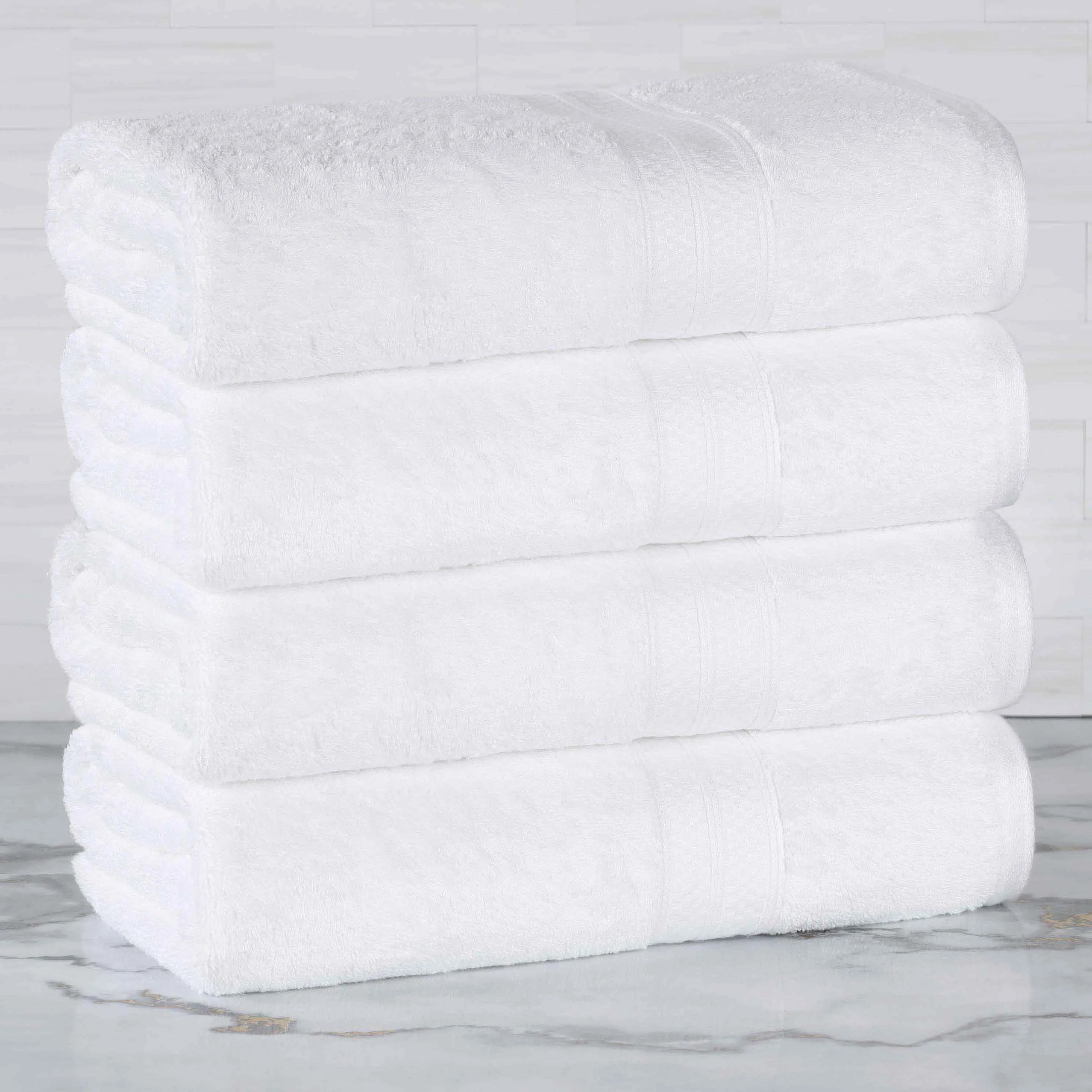 Ultra-Soft Rayon from Bamboo Cotton Blend 4 Piece Bath Towel Set