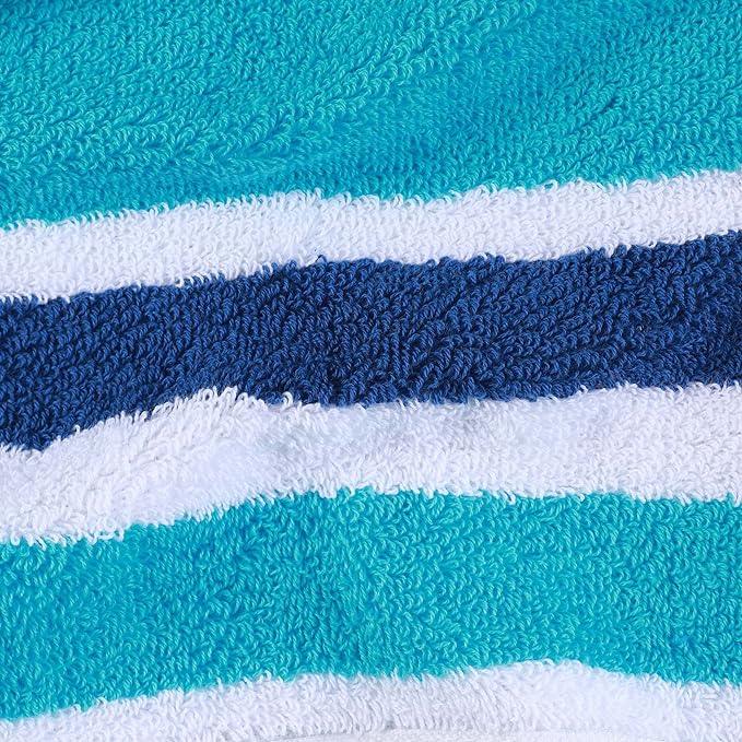 Oceana Stripe Oversized Cotton 4 Piece Beach Towel Set - Beach Towel by Superior - Superior 