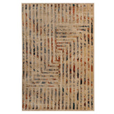 Naem Modern Geometric Lines Abstract Boho Area Rugs Or Runner Rug - Ivory